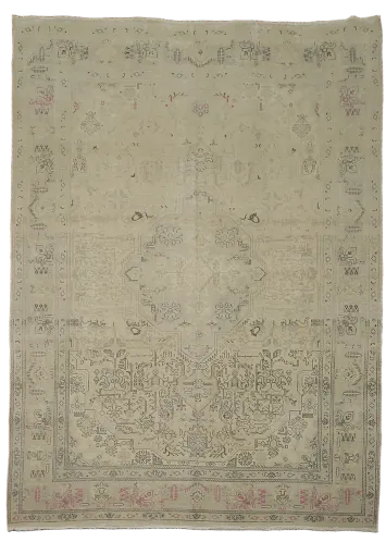 Distressed Tabriz Persian Area Rug 7x10