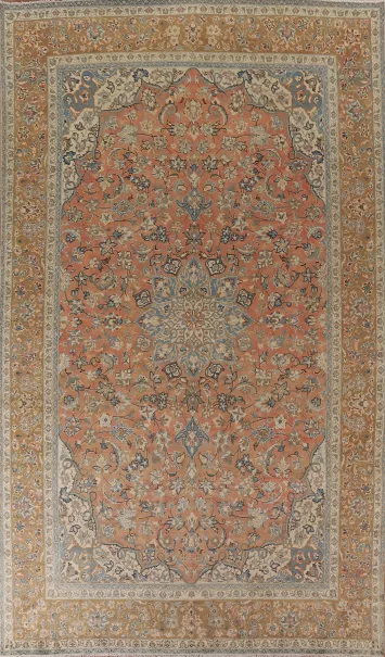 Vintage Floral Najafabad Persian Area Rug 9x13