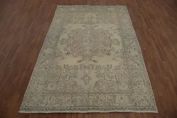 Distressed Tabriz Persian Area Rug 6x10