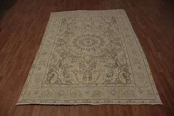 Distressed Tabriz Persian Area Rug 7x10