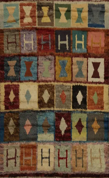 Geometric Moroccan Berber Area Rug 6x10