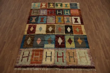 Geometric Moroccan Berber Area Rug 6x10