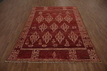Geometric Moroccan Wool Area Rug 7x10
