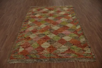 Checkered Moroccan Area Rug 7x10
