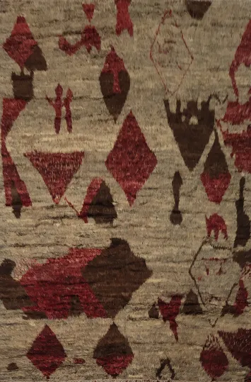 Luxurious Moroccan Large Area Rug 10x14 in Warm Color Palette