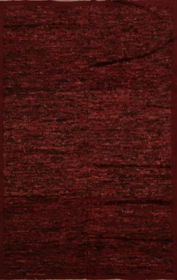 Striped Red Moroccan Oriental Area Rug 6x8
