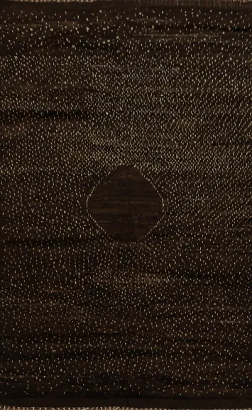 Brown Wool Moroccan Oriental Area Rug 6x8