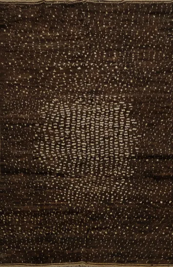 Premium Dark Brown Moroccan Area Rug 6x8 Offers Elegance and Warmth