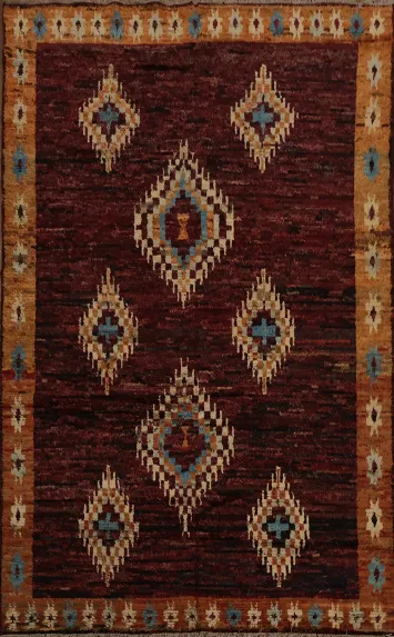 Elegant Moroccan Area Rug 7x10 Featuring Bold Colors and Shapes