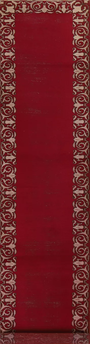 Vintage Bordered Tabriz Runner Rug 3x15