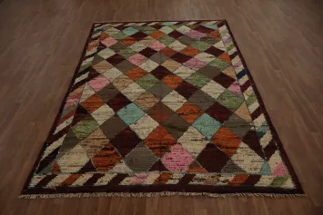 Bold Multicolor Moroccan Area Rug 7x10 to Brighten Up Any Room