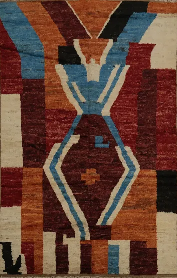 Artistic Abstract Moroccan Area Rug 6x8 to Elevate Your Space