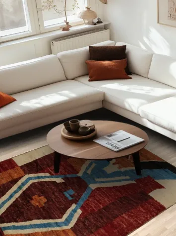 Artistic Abstract Moroccan Area Rug 6x8 to Elevate Your Space