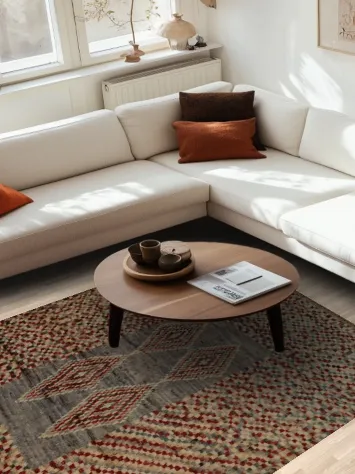 Vibrant Moroccan Area Rug 6x9 with Eye-Catching Design