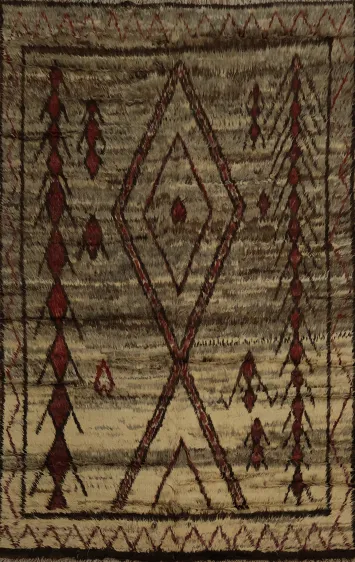 Tribal Wool Moroccan Area Rug 7x10