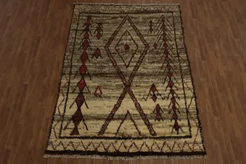 Tribal Wool Moroccan Area Rug 7x10