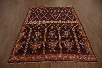 Elegant Moroccan Area Rug 7x10 with Intricate Geometric Patterns