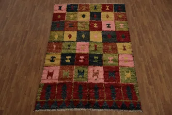 Checkered Moroccan Berber Area Rug 6x10