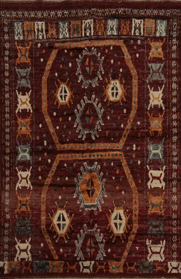 Geometric Moroccan Wool Area Rug 6x8