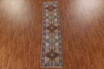 Heriz Serapi Geometric  Runner Rug Wool 3x10