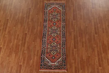 Heriz Serapi Runner Rug Hand-knotted Wool 3x8