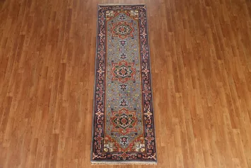 Heriz Serapi Geometric Runner Rug 3x8