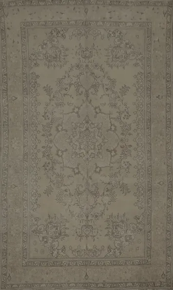 Distressed Muted Tabriz Persian Area Rug 6x10