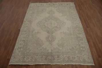 Distressed Tabriz Persian Area Rug 6x9