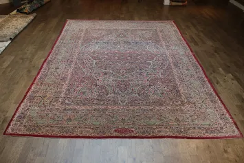 Pre-1900 Antique Kerman Lavar Vegetable Dye Persian Rug 16x22