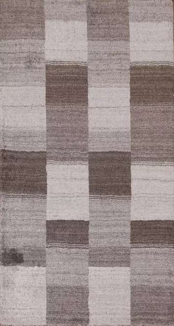 Checkered Gabbeh Wool Area Rug 3x5