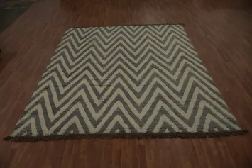 Chevron Moroccan Wool Area Rug 8x10