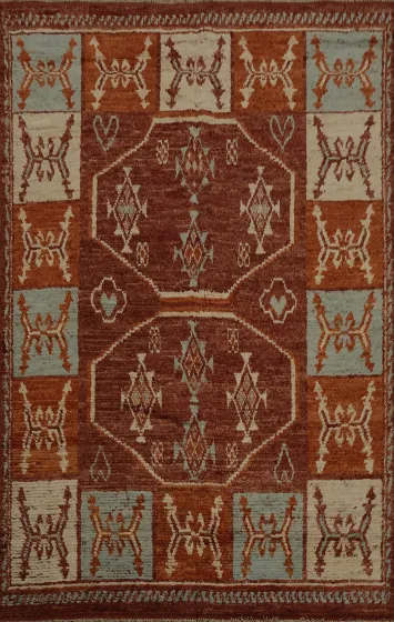 Rustic Charm Wool Moroccan Area Rug 7x10 for Cozy Interiors