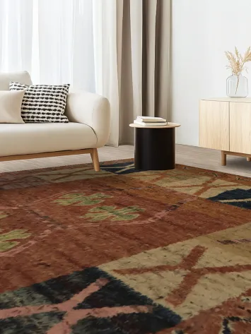 Colorful Moroccan Berber Area Rug 10x13 for Eclectic Interior Design