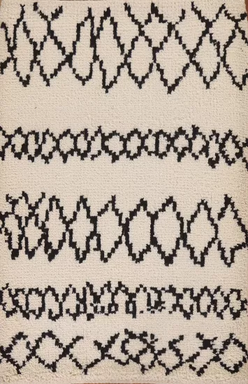 Handmade Moroccan Oriental Rug 2x3