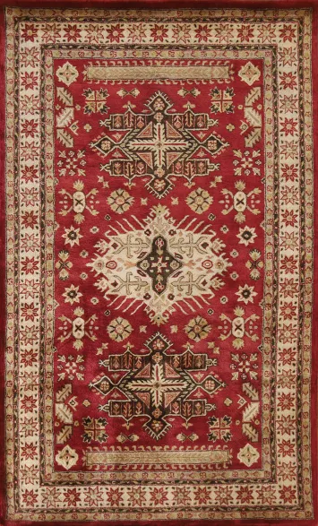 Geometric Wool Kazak Indian Rugs