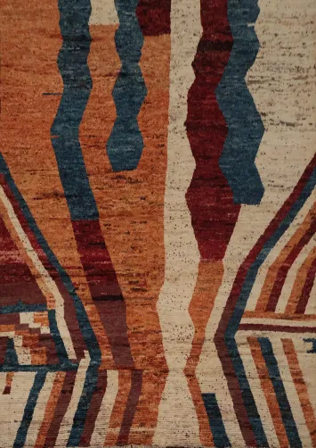 Rustic Elegance Artisan Moroccan Area Rug 8x10 with Distinctive Patterns