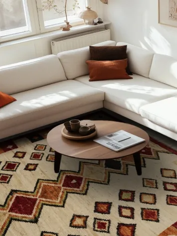 Charming Folk Art-Inspired Moroccan Area Rug 8x10 for Cozy Spaces