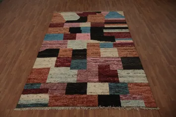 Geometric Moroccan Wool Area Rug 6x10