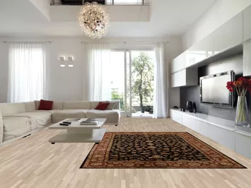 Black Floral Large Agra Indian Large