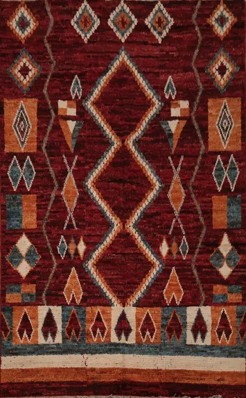 Warm and Elegant Tribal Moroccan Area Rug 6x9 for a Statement Look