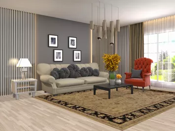 All-Over Floral Agra Oriental Area Rugs