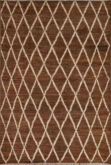 Trellis Moroccan Brown Area Rug 5x7