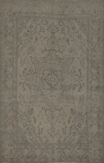Neutral Palette Tabriz Persian Area Rug 7x10 for a Subtle Elegance
