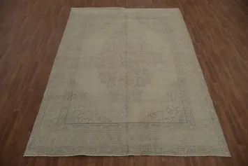 Distressed Muted Tabriz Persian Area Rug 8x11