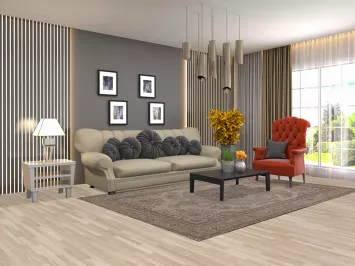 Distressed Tabriz Persian Area Rug 6x9