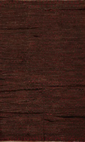 Dark Brown Moroccan Wool Area Rug 6x10