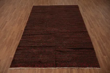 Dark Brown Moroccan Wool Area Rug 6x10