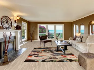 Contemporary Abstract Area Rug 7x10