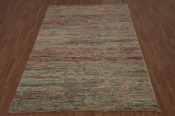 Striped Gabbeh Kashkoli Modern Area Rug 6x10
