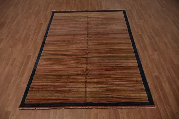 Striped Gabbeh Kashkoli Modern Area Rug 6x8